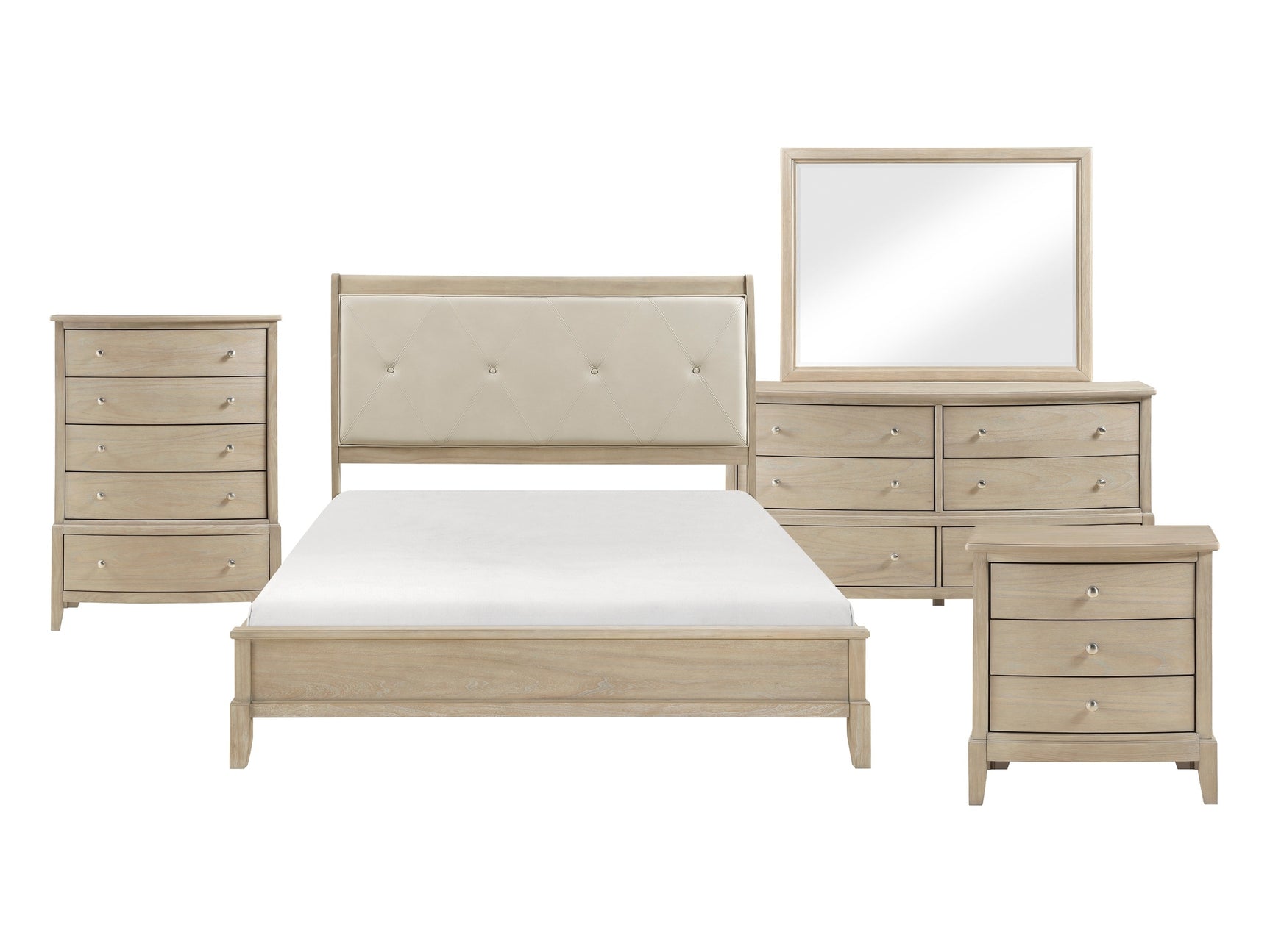 Cotterill Beige 5-Piece Queen Bedroom Set - Ornate Home