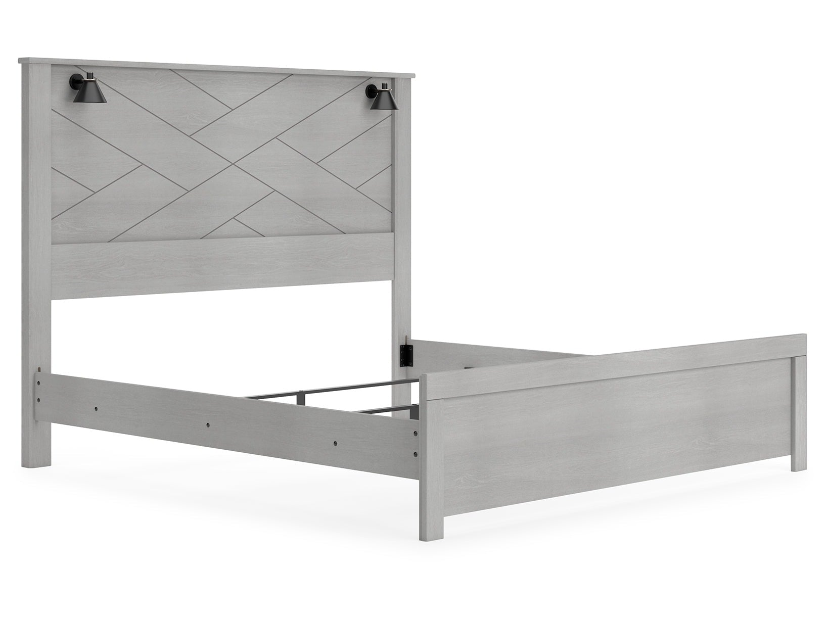 Cottonburg Light Gray/White King Panel Bed - Ornate Home