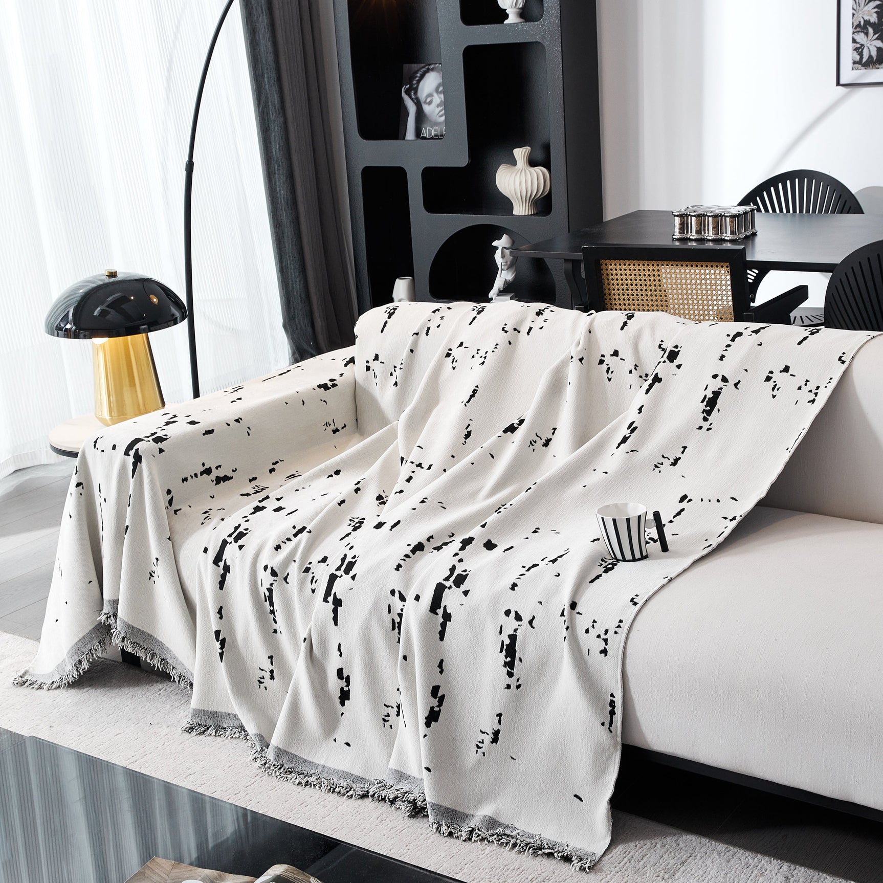 Couch Cover Reversible Chenille Sofa Slipcover for Sectional Multi-Use Decorative Couch Protector - Ornate Home