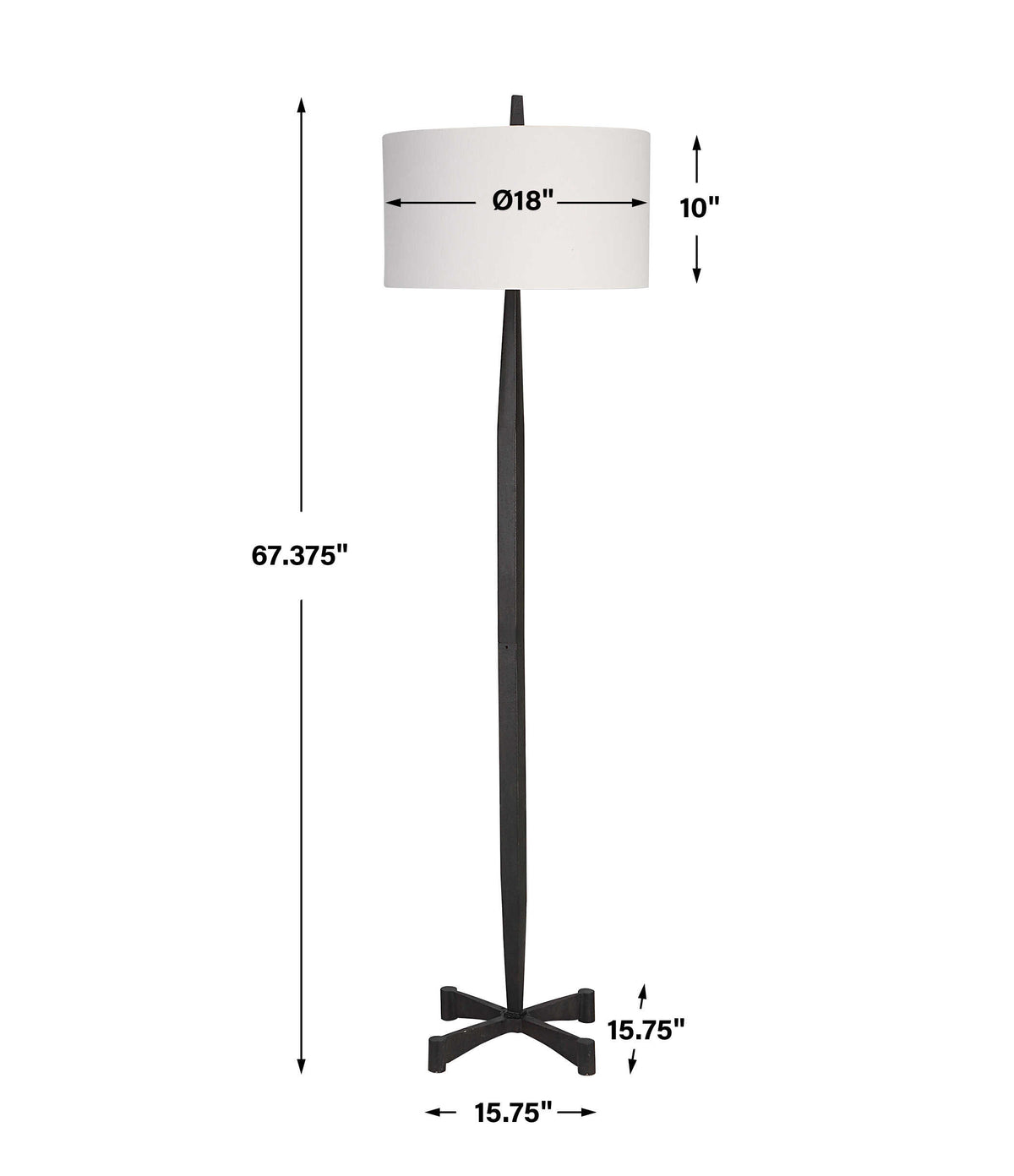 Counteract Rust Metal Floor Lamp - Ornate Home