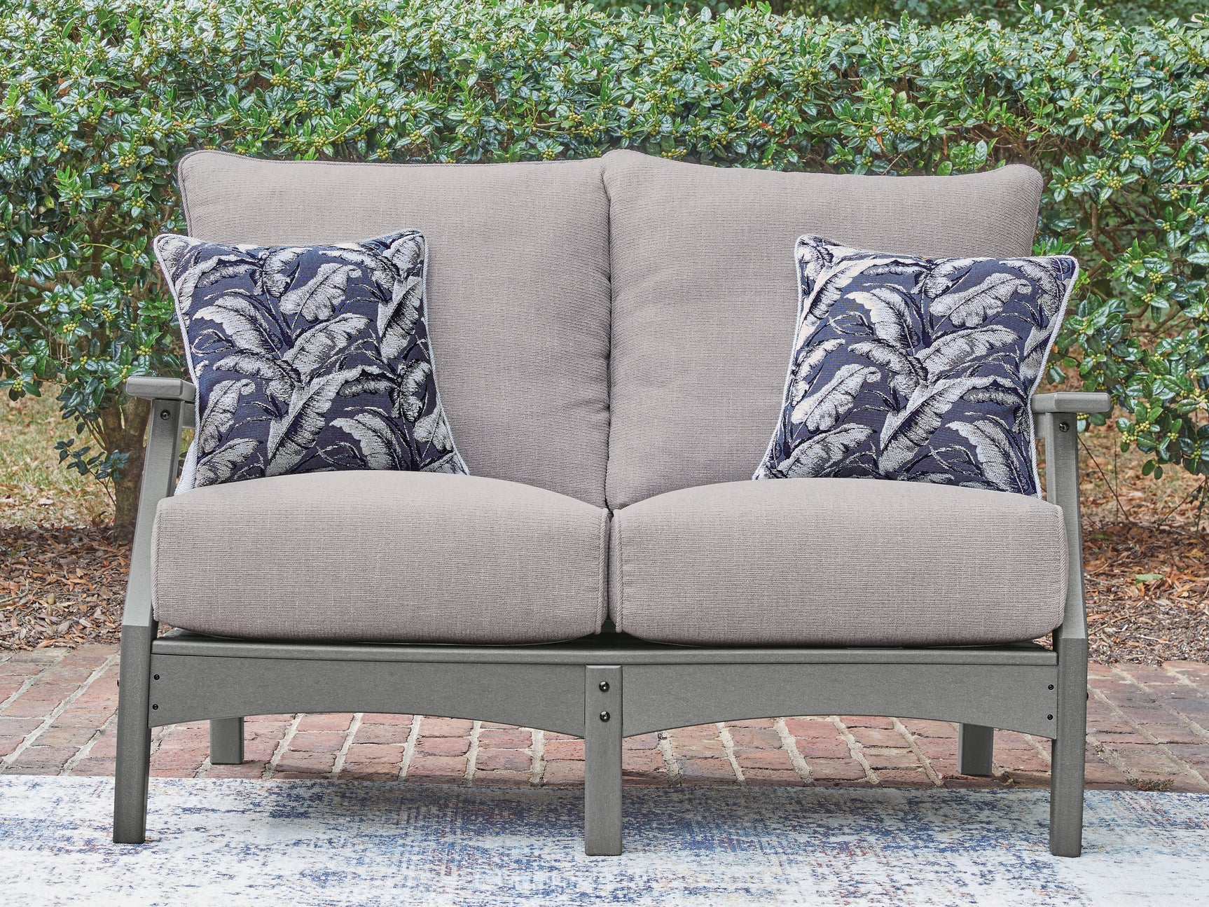Cove Beach Gray Loveseat w/Cushion - Ornate Home
