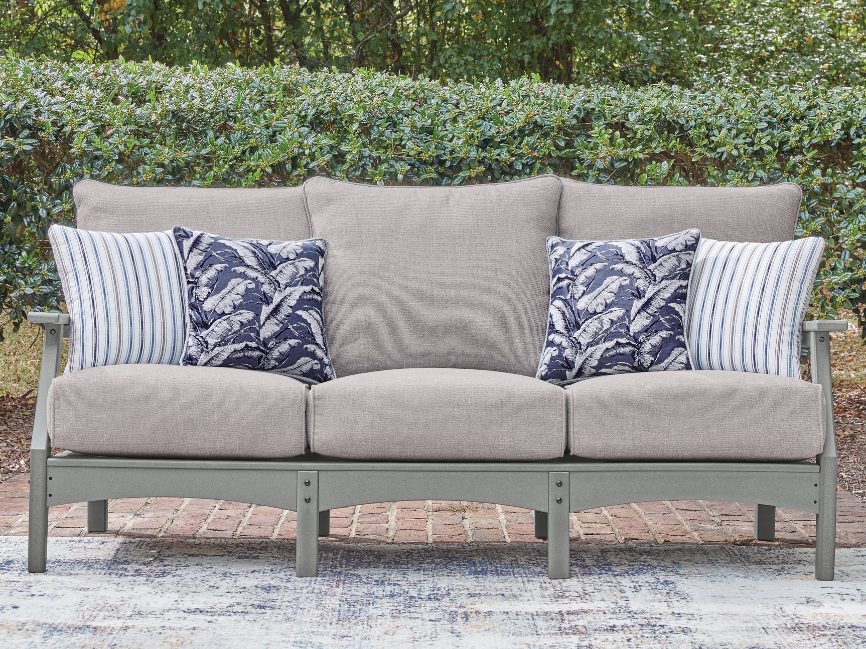 Cove Beach Gray Sofa with Cushion - Ornate Home