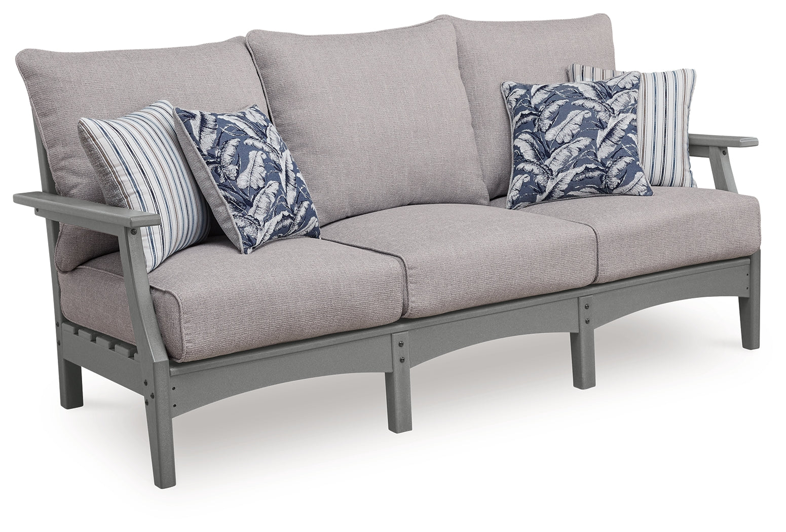 Cove Beach Gray Sofa with Cushion - Ornate Home