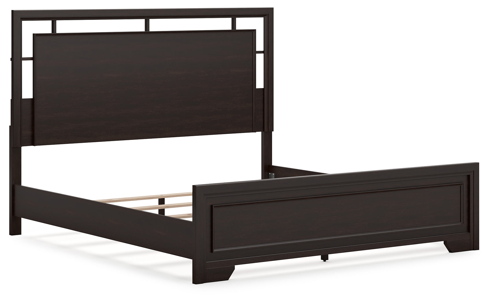 Covetown Dark Brown King Panel Bed - Ornate Home