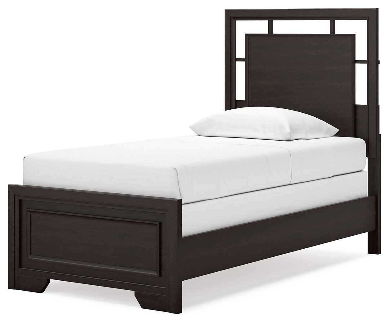 Covetown Dark Brown Twin Panel Bed (Online Special Price) - Ornate Home
