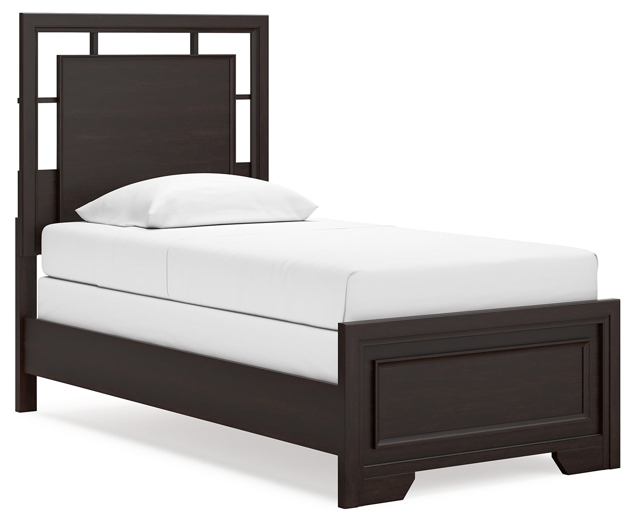 Covetown Dark Brown Twin Panel Bed (Online Special Price) - Ornate Home