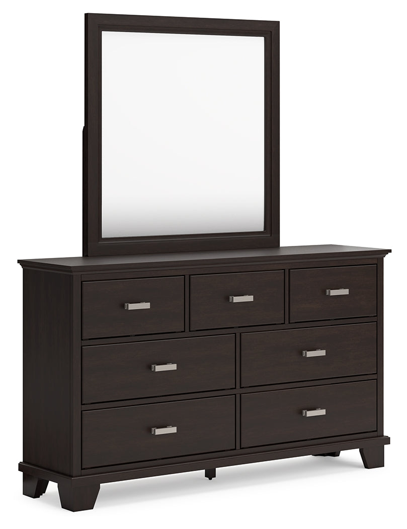Covetown Queen Panel Bedroom Set with Dresser and Mirror - Ornate Home