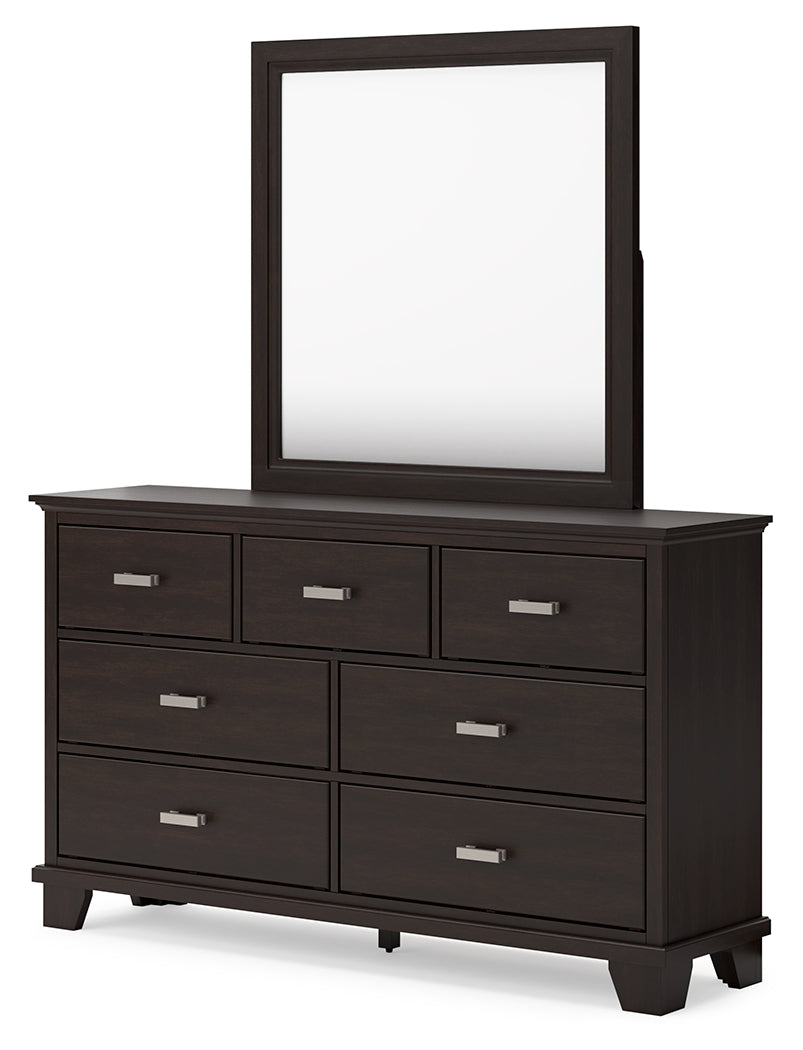 Covetown Twin Panel Bedroom Set with Dresser and Mirror - Ornate Home