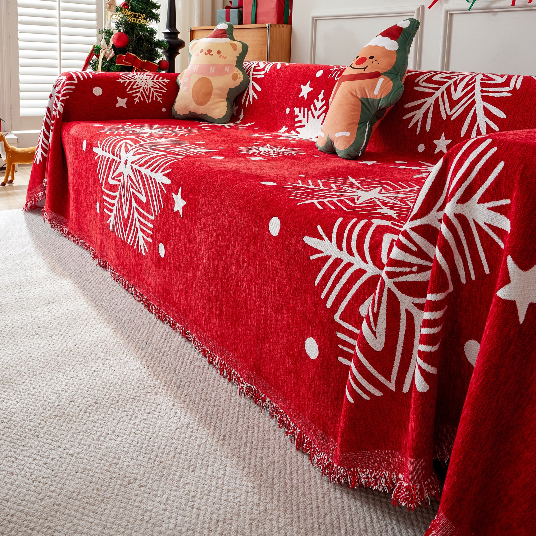 Cozy Chenille Couch Cover Blanket, Non Slip Sofa Cover, Furniture Covers for Pets - Ornate Home
