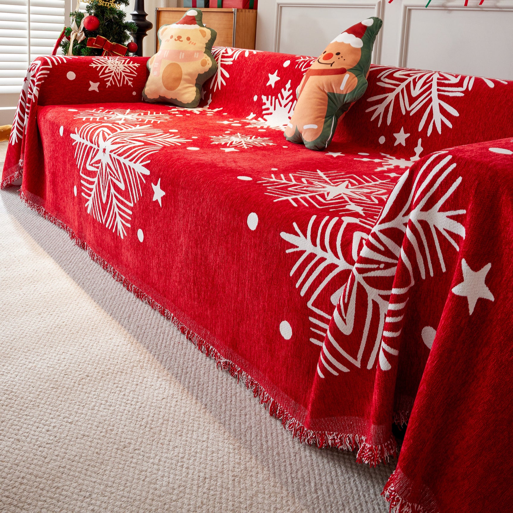 Cozy Chenille Couch Cover Blanket, Non Slip Sofa Cover, Furniture Covers for Pets - Ornate Home