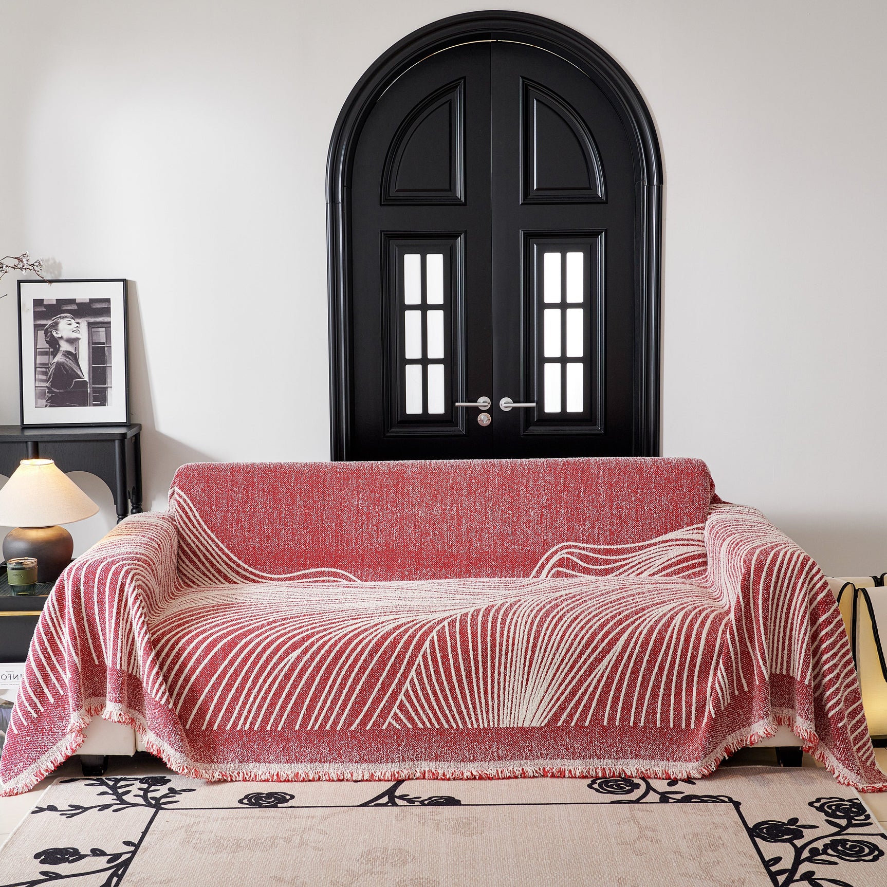 Cozy Striped Sofa Throw Blanket L Shaped Sectional Couch Covers Luxury Throws for Sofas - Ornate Home