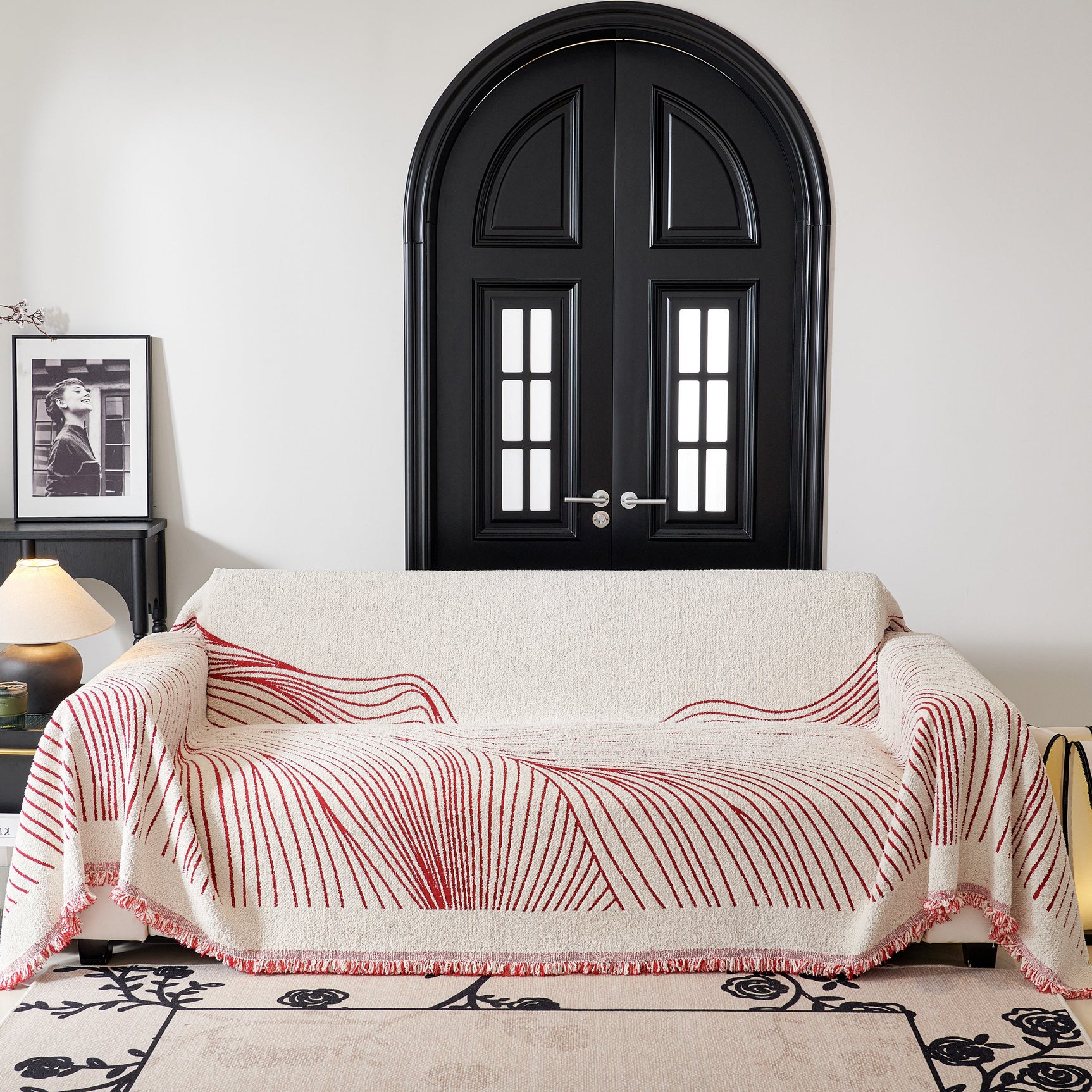 Cozy Striped Sofa Throw Blanket L Shaped Sectional Couch Covers Luxury Throws for Sofas - Ornate Home