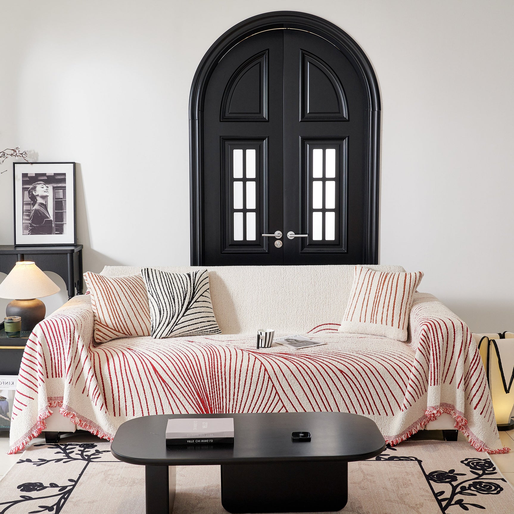 Cozy Striped Sofa Throw Blanket L Shaped Sectional Couch Covers Luxury Throws for Sofas - Ornate Home