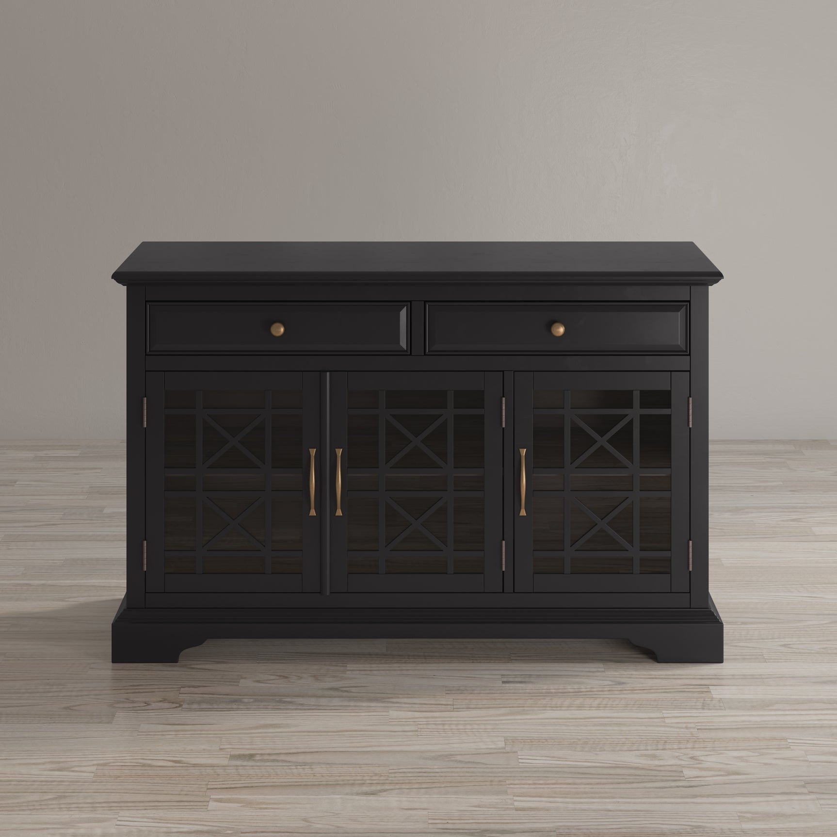 Craftsman Antique Black 50 Media Unit - Ornate Home