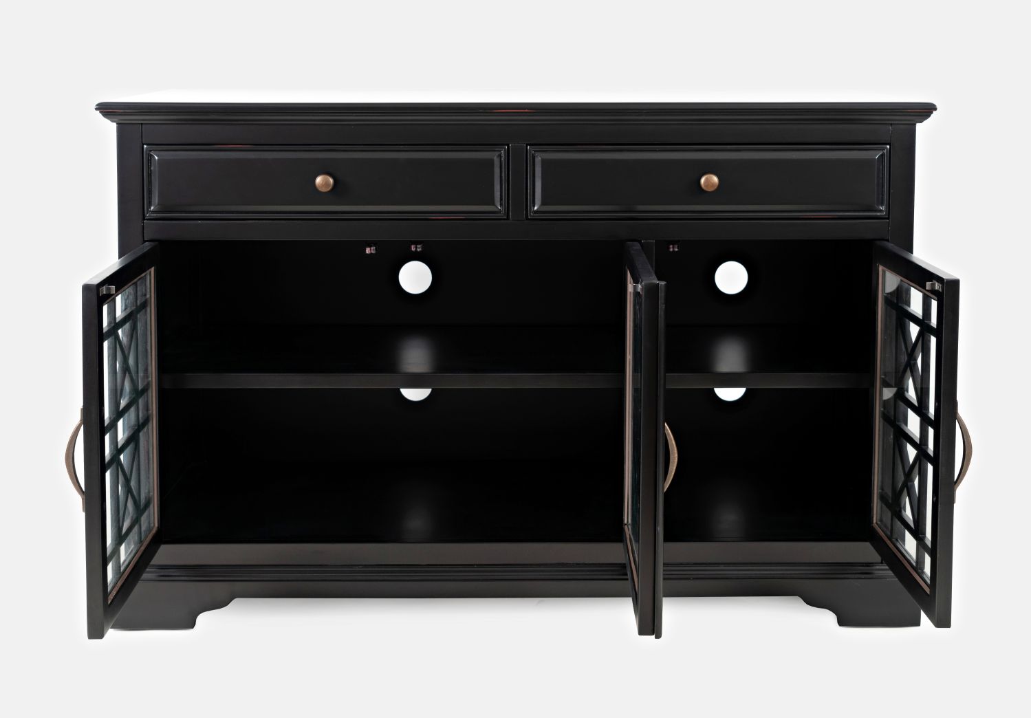 Craftsman Antique Black 50 Media Unit - Ornate Home