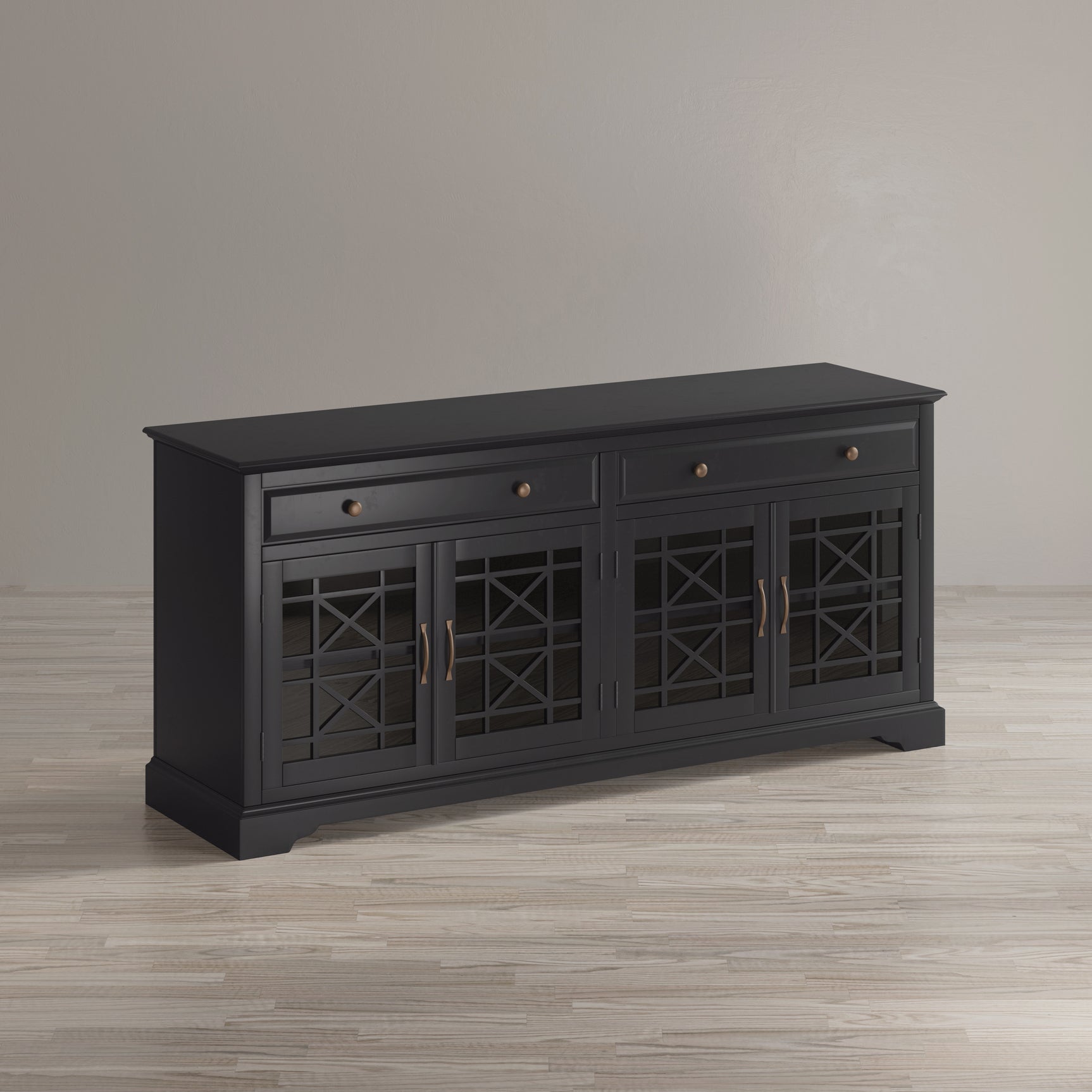 Craftsman Antique Black 70 Media Unit - Ornate Home