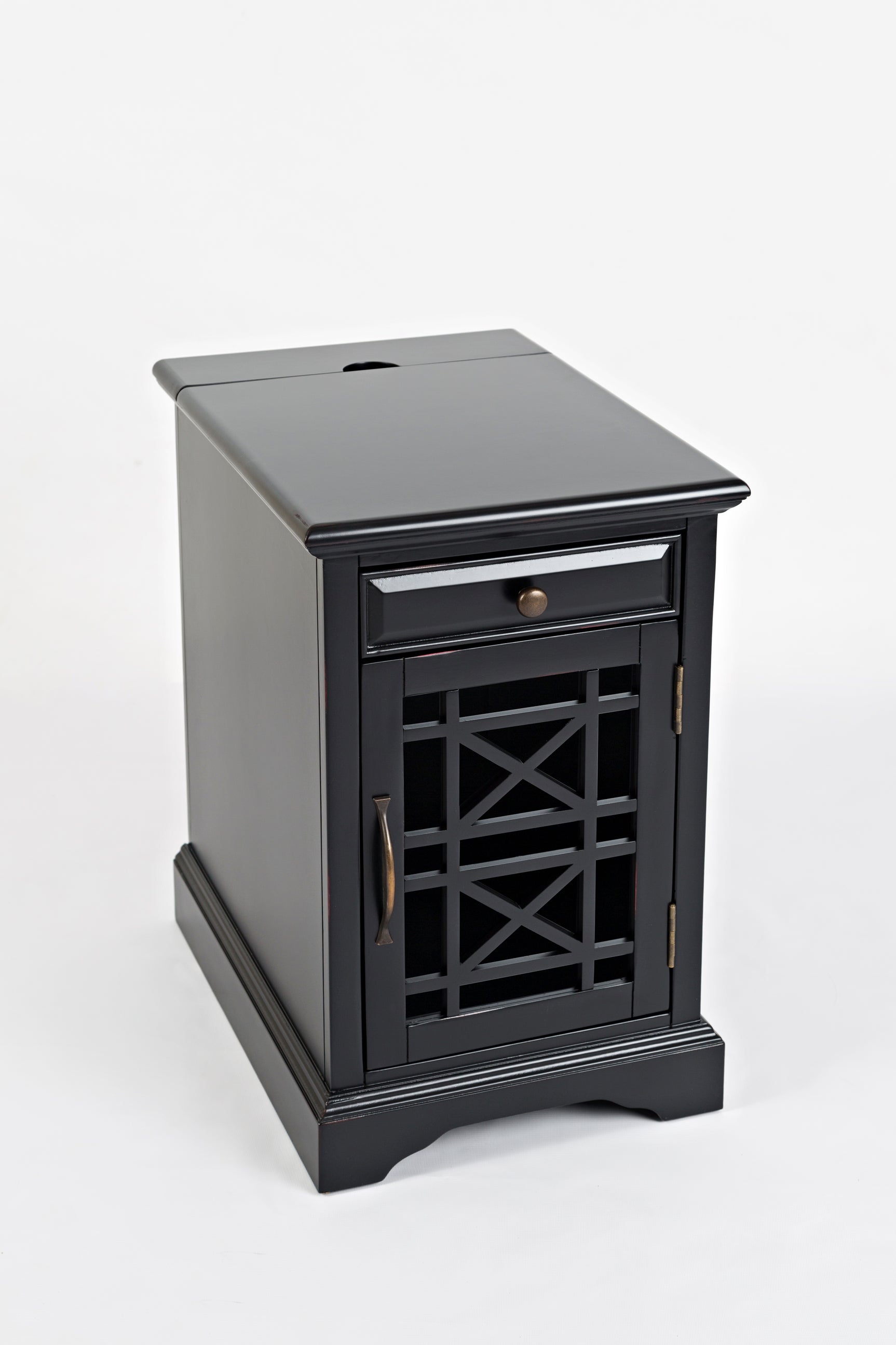 Craftsman Antique Black Power Chairside Table - Ornate Home
