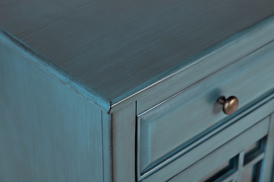 Craftsman Antique Blue 32 Accent Chest - Ornate Home
