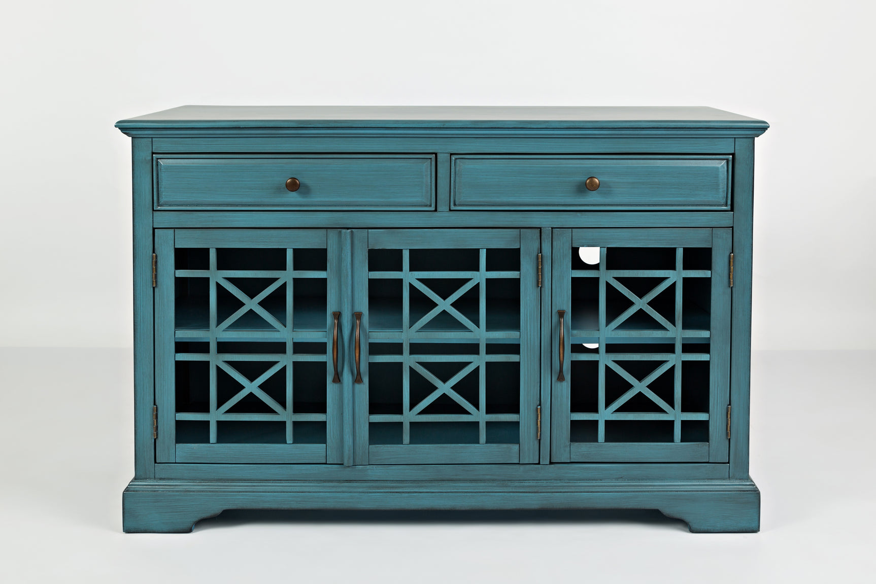 Craftsman Antique Blue 50 Media Unit - Ornate Home