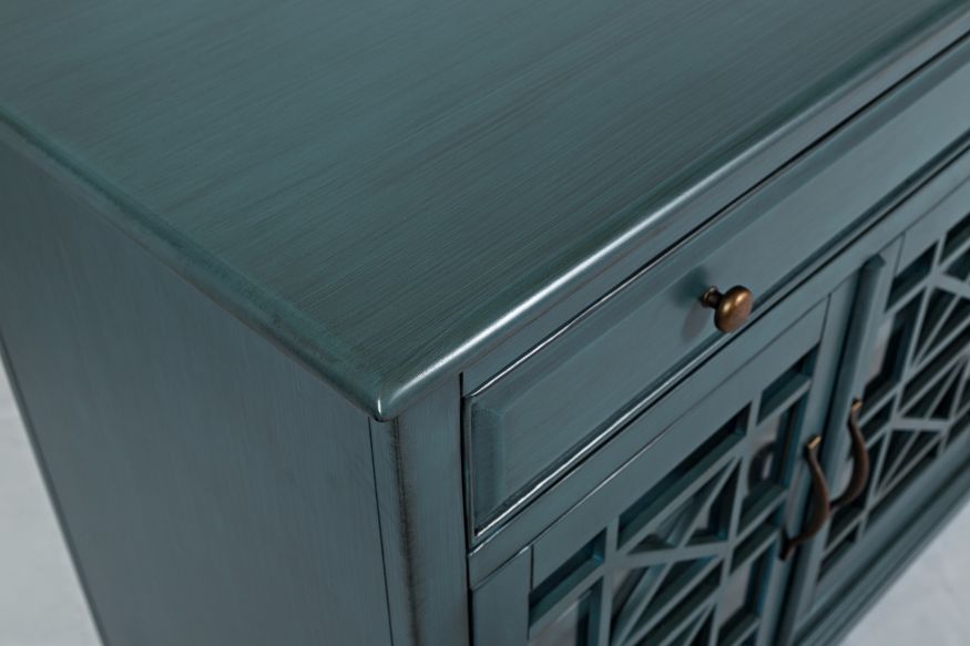 Craftsman Antique Blue 70 Media Unit - Ornate Home