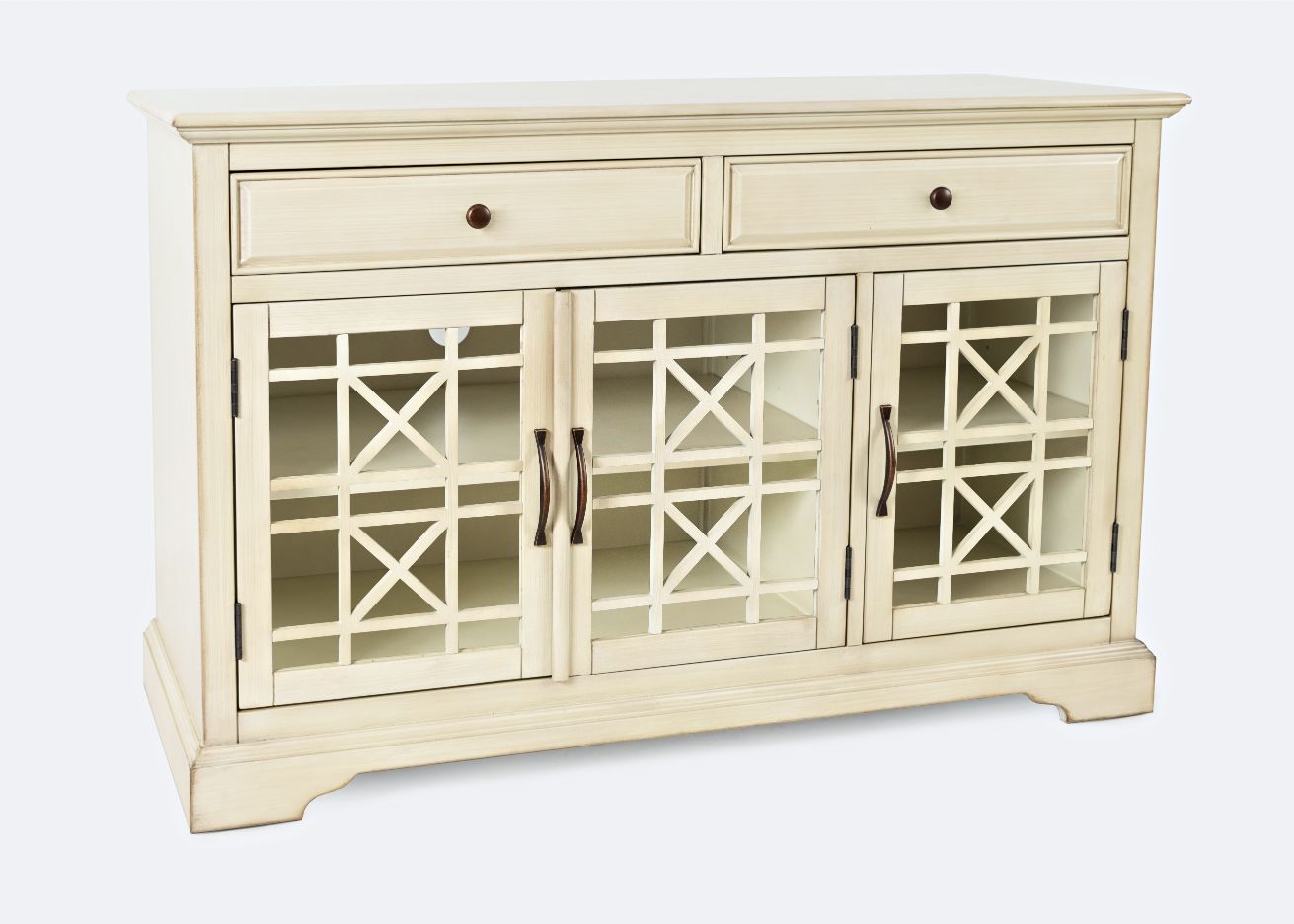 Craftsman Antique Cream 50 Media Unit - Ornate Home