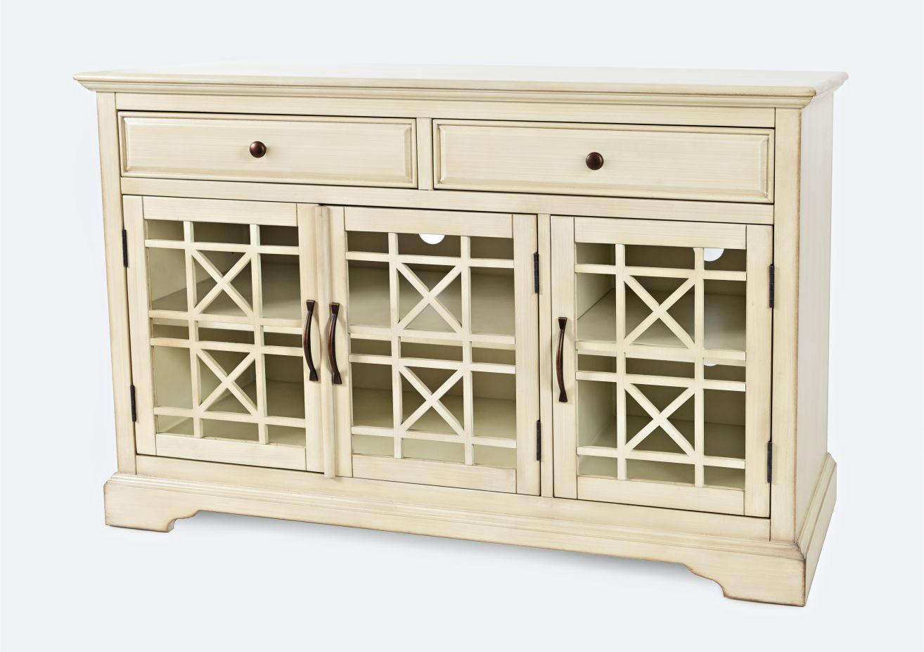 Craftsman Antique Cream 50 Media Unit - Ornate Home