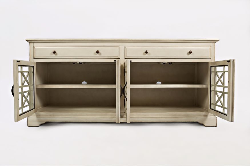 Craftsman Antique Cream 70 Media Unit - Ornate Home