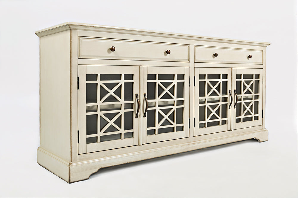 Craftsman Antique Cream 70 Media Unit - Ornate Home