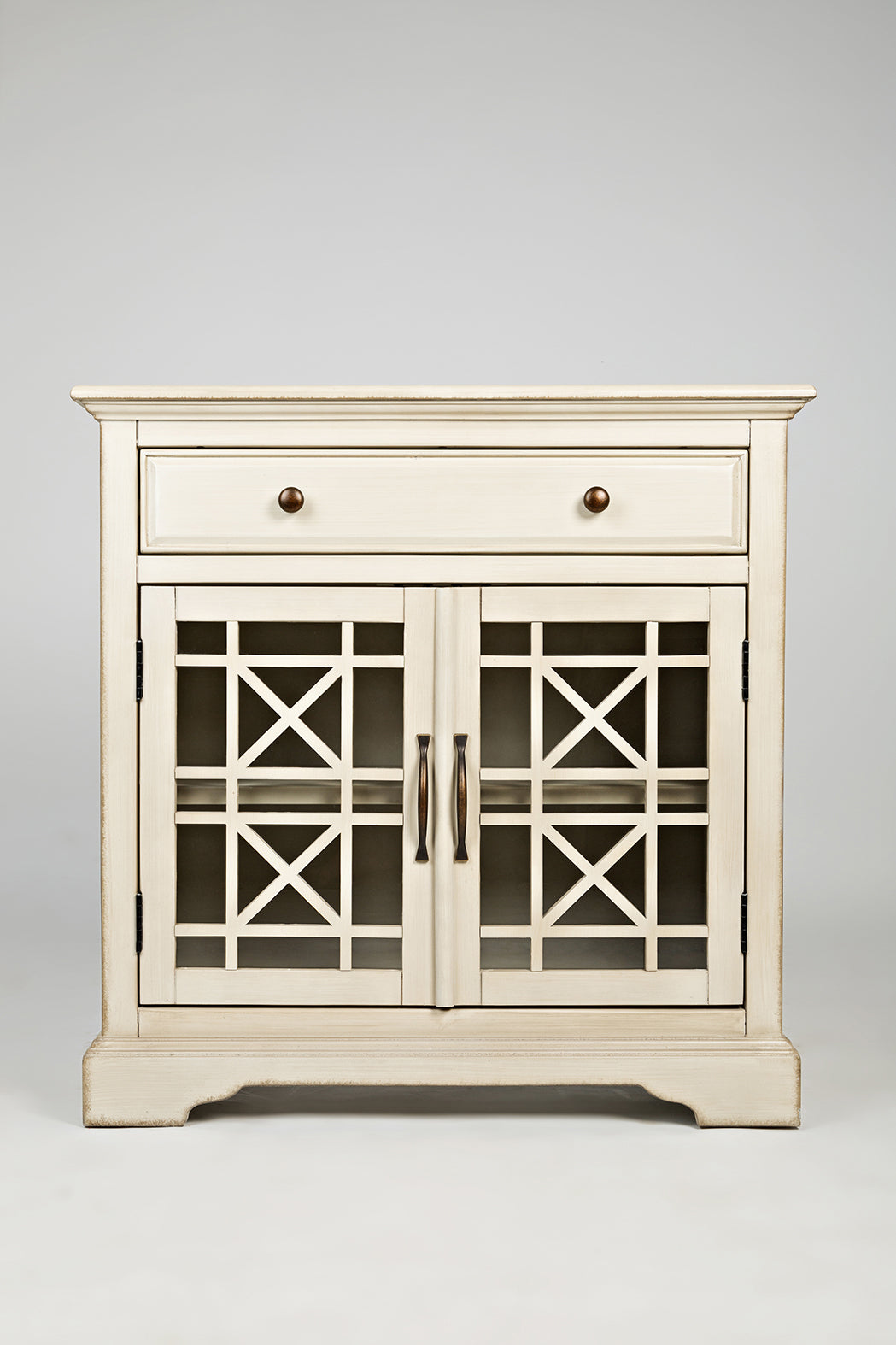 Craftsman Antique Cream Accent Chest - Ornate Home