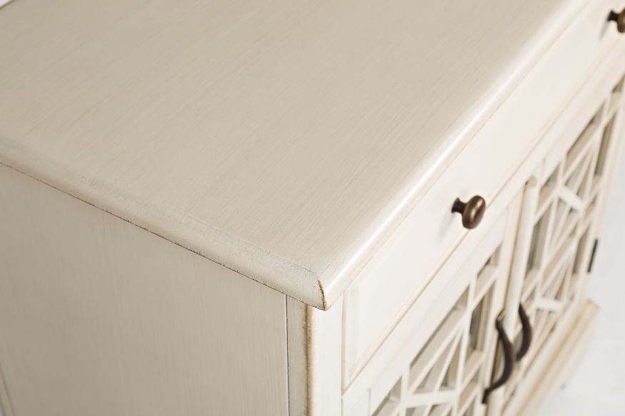 Craftsman Antique Cream Accent Chest - Ornate Home