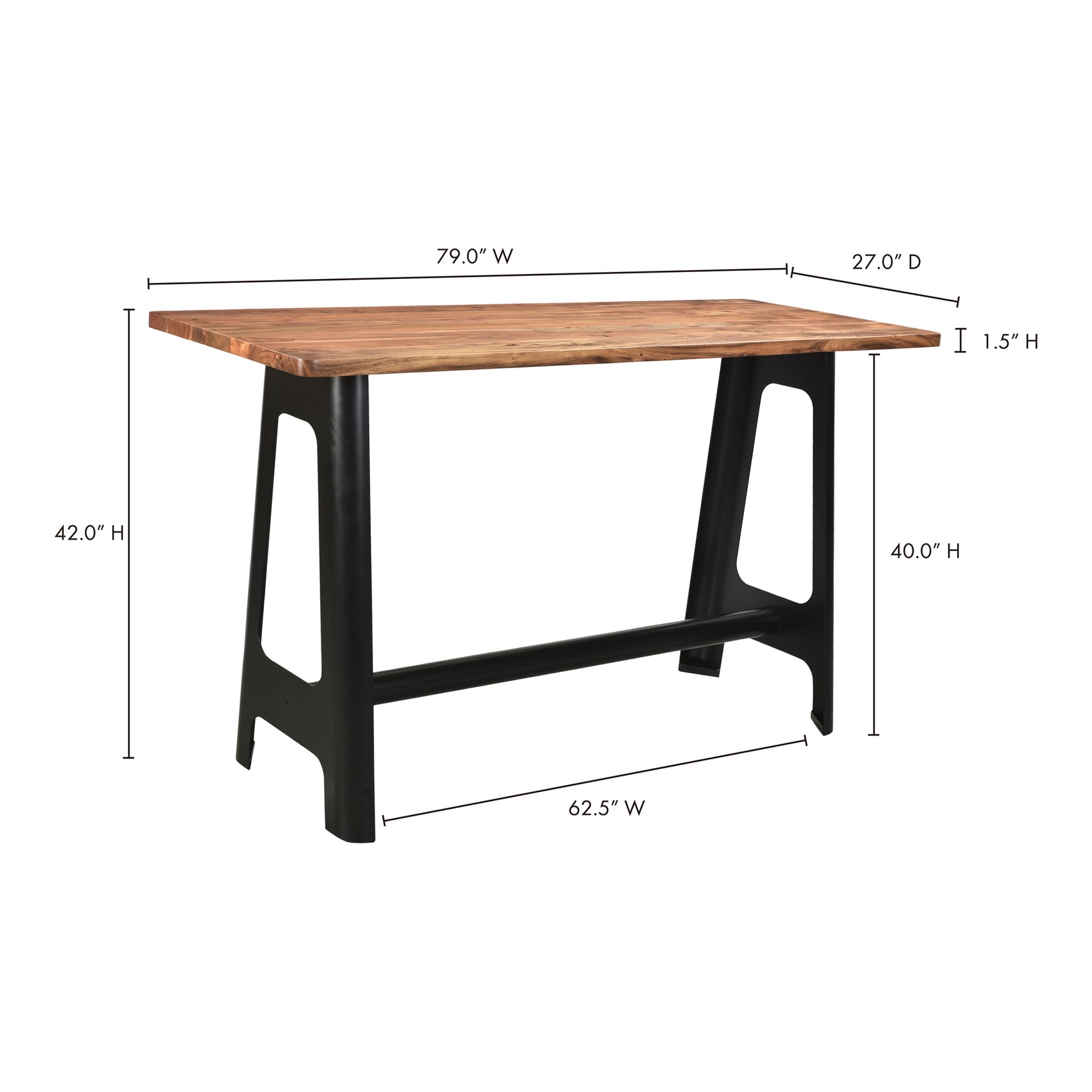 Craftsman Natural Bar Table - Ornate Home
