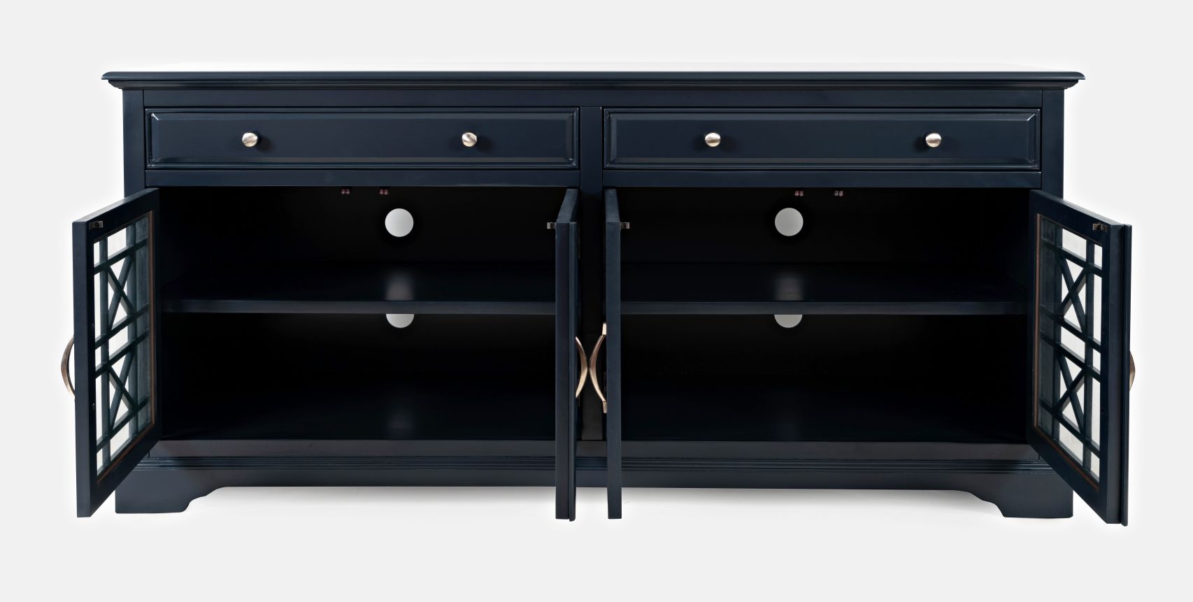 Craftsman Navy Blue 70 Media Unit - Ornate Home