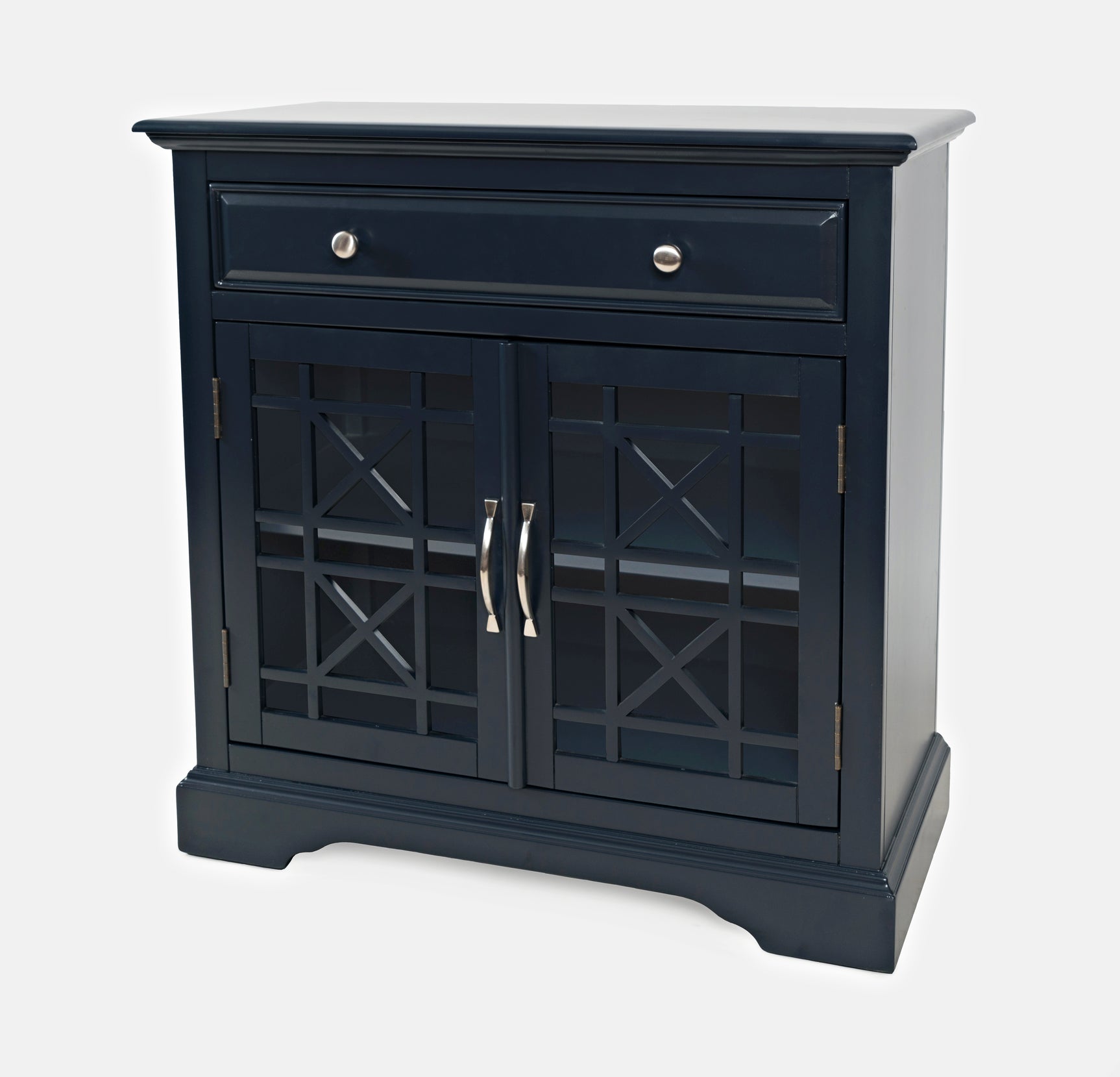 Craftsman Navy Blue Accent Chest - Ornate Home