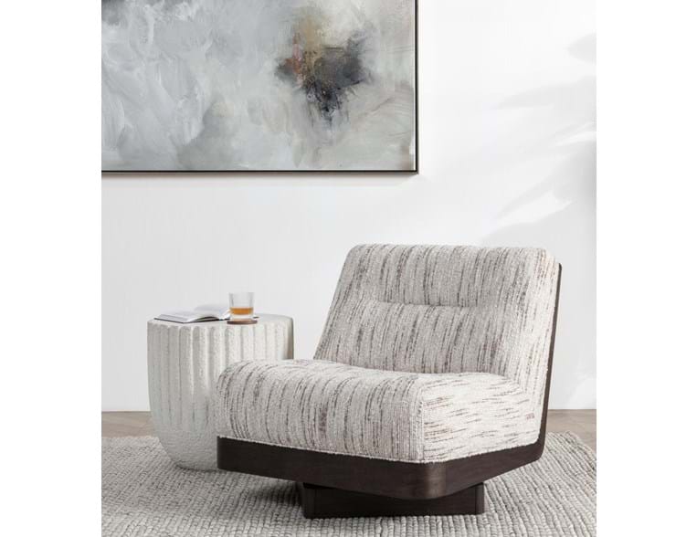 Crandall Cream/Brown Upholstered Accent Chair - Ornate Home