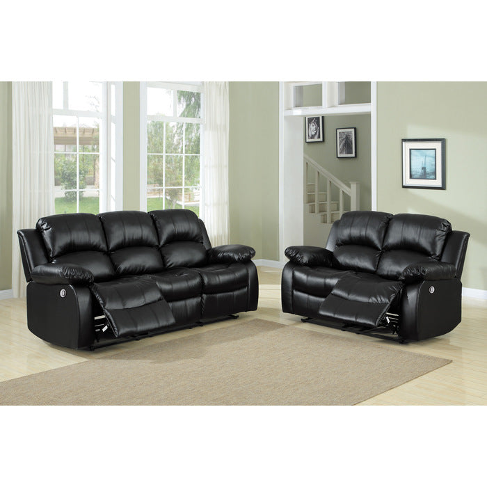 Cranley Black Double Reclining Loveseat - Ornate Home