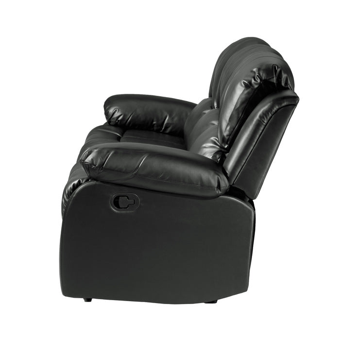 Cranley Black Double Reclining Sofa - Ornate Home