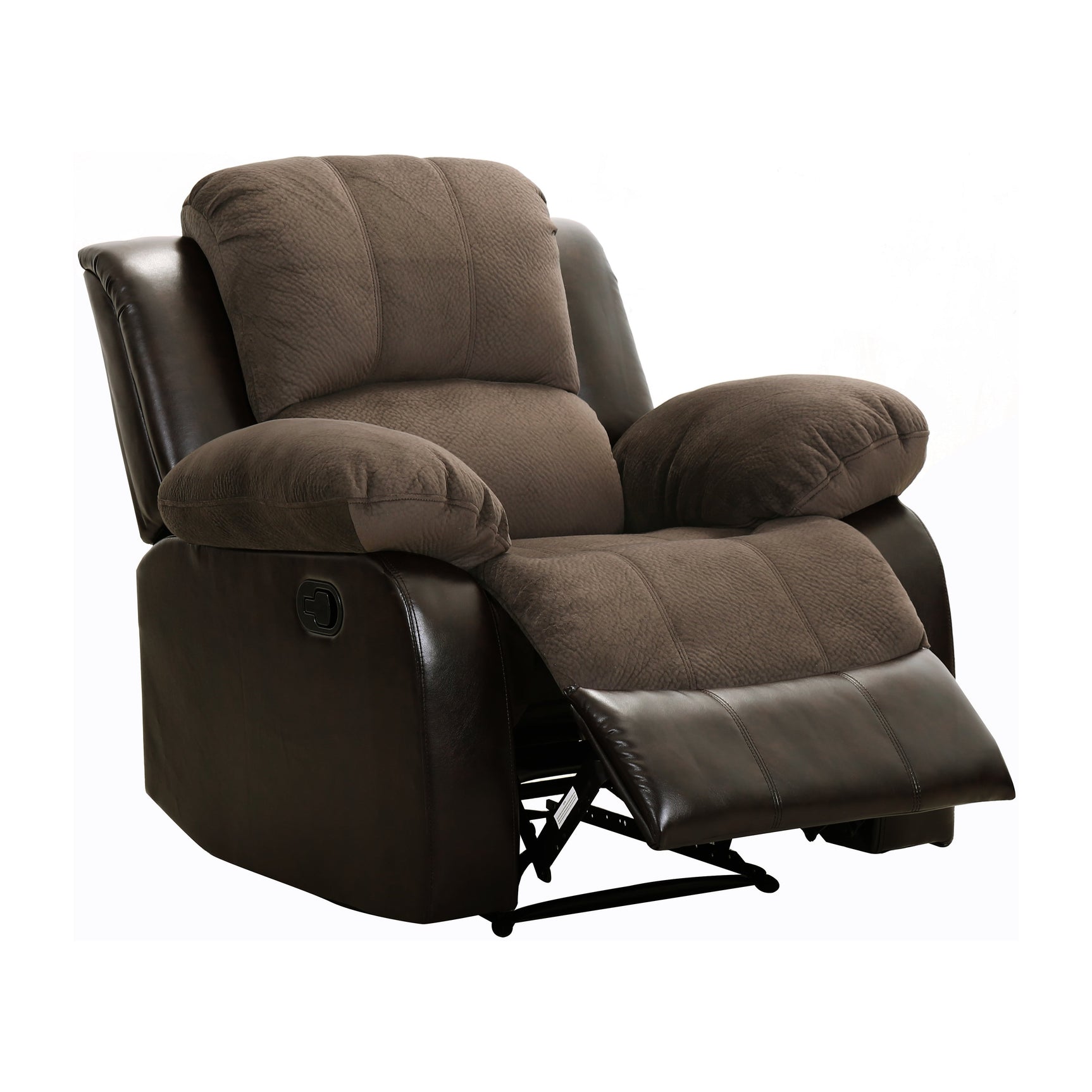 Cranley Brown Reclining Chair Fabric Seating - Ornate Home