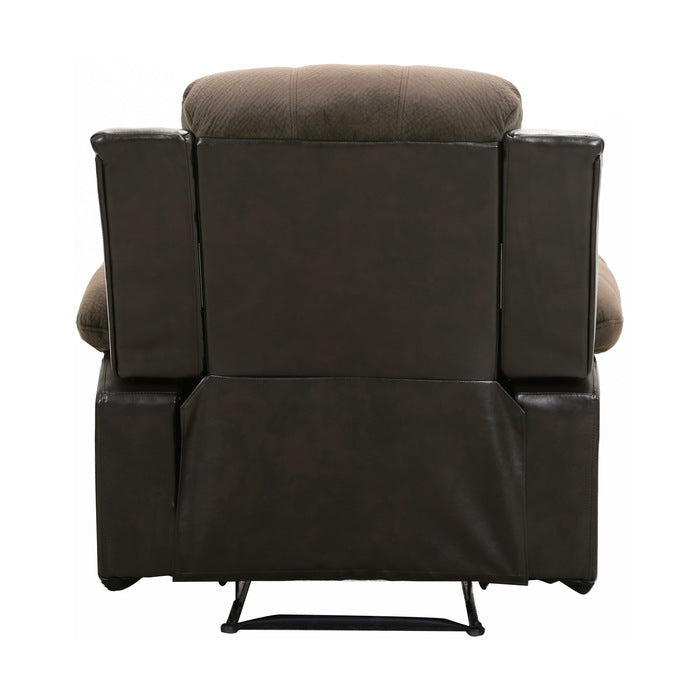 Cranley Brown Reclining Chair Fabric Seating - Ornate Home