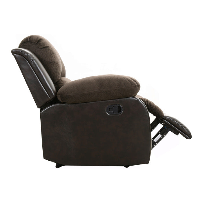 Cranley Brown Reclining Chair Fabric Seating - Ornate Home