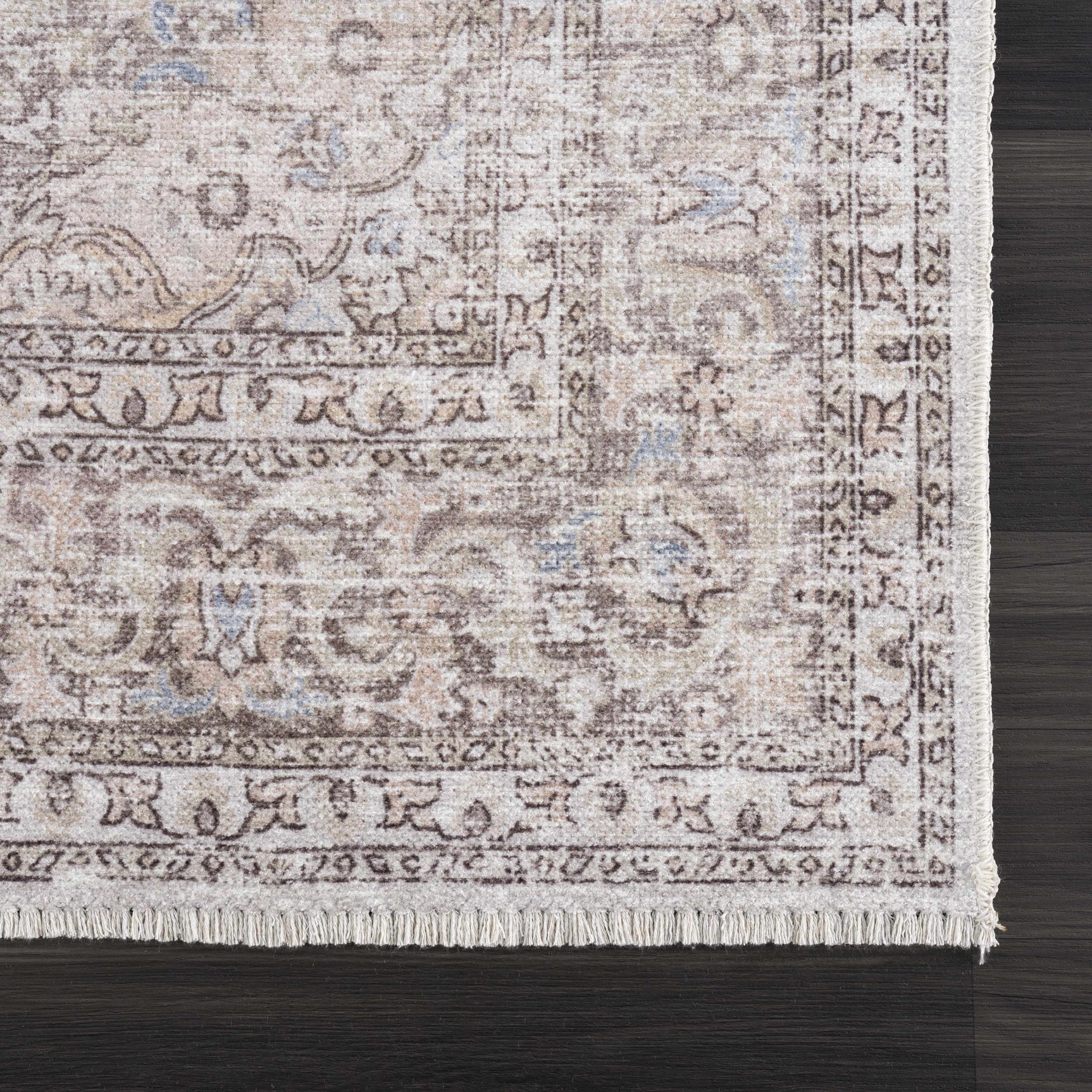 Cream Holi-2301 Washable Area Rug - Ornate Home