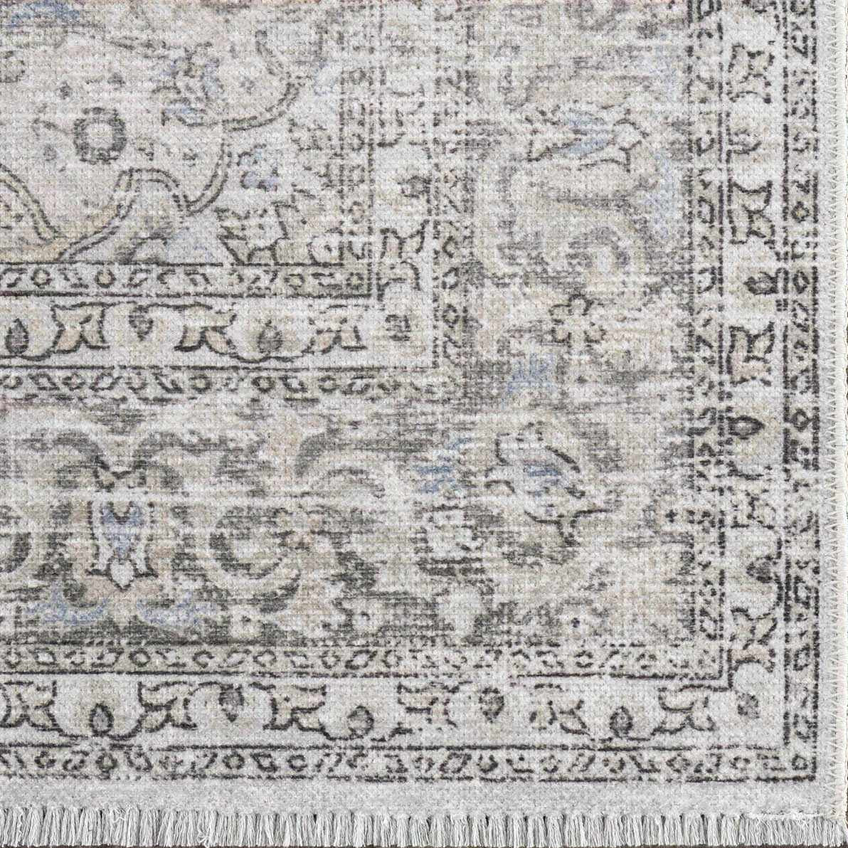Cream Holi-2301 Washable Area Rug - Ornate Home