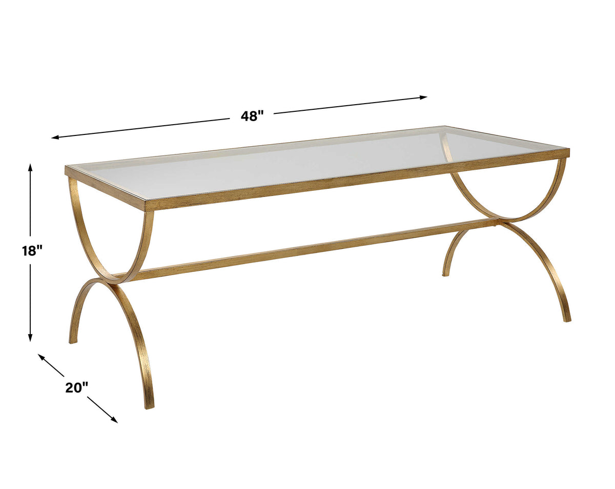 Crescent Gold Coffee Table - Ornate Home