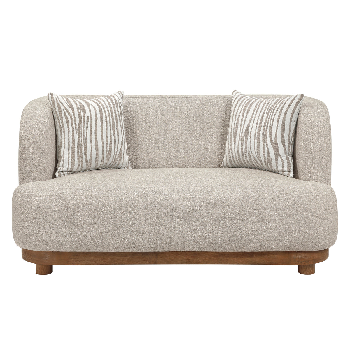 Crescent Taupe Loveseat - Ornate Home