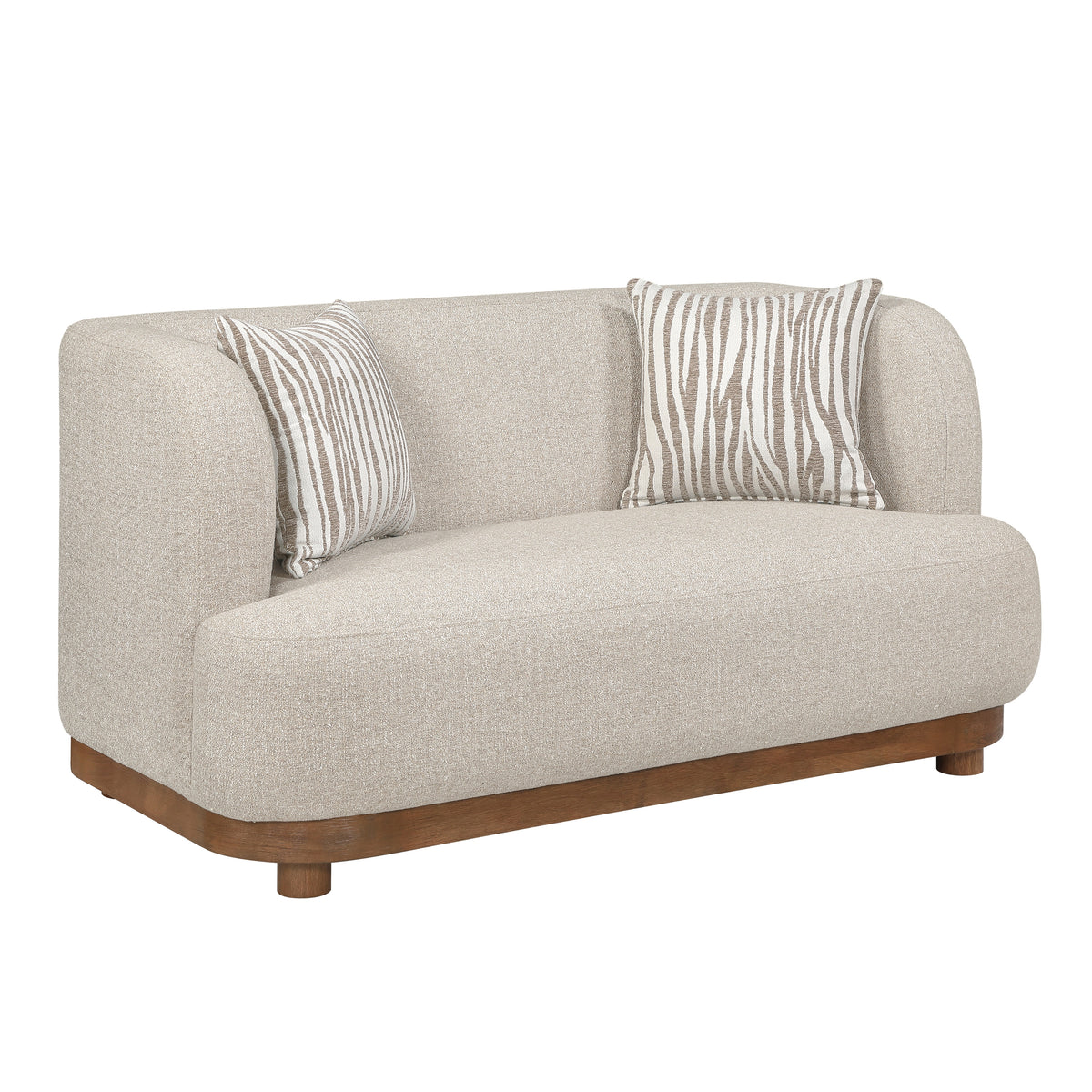 Crescent Taupe Loveseat - Ornate Home