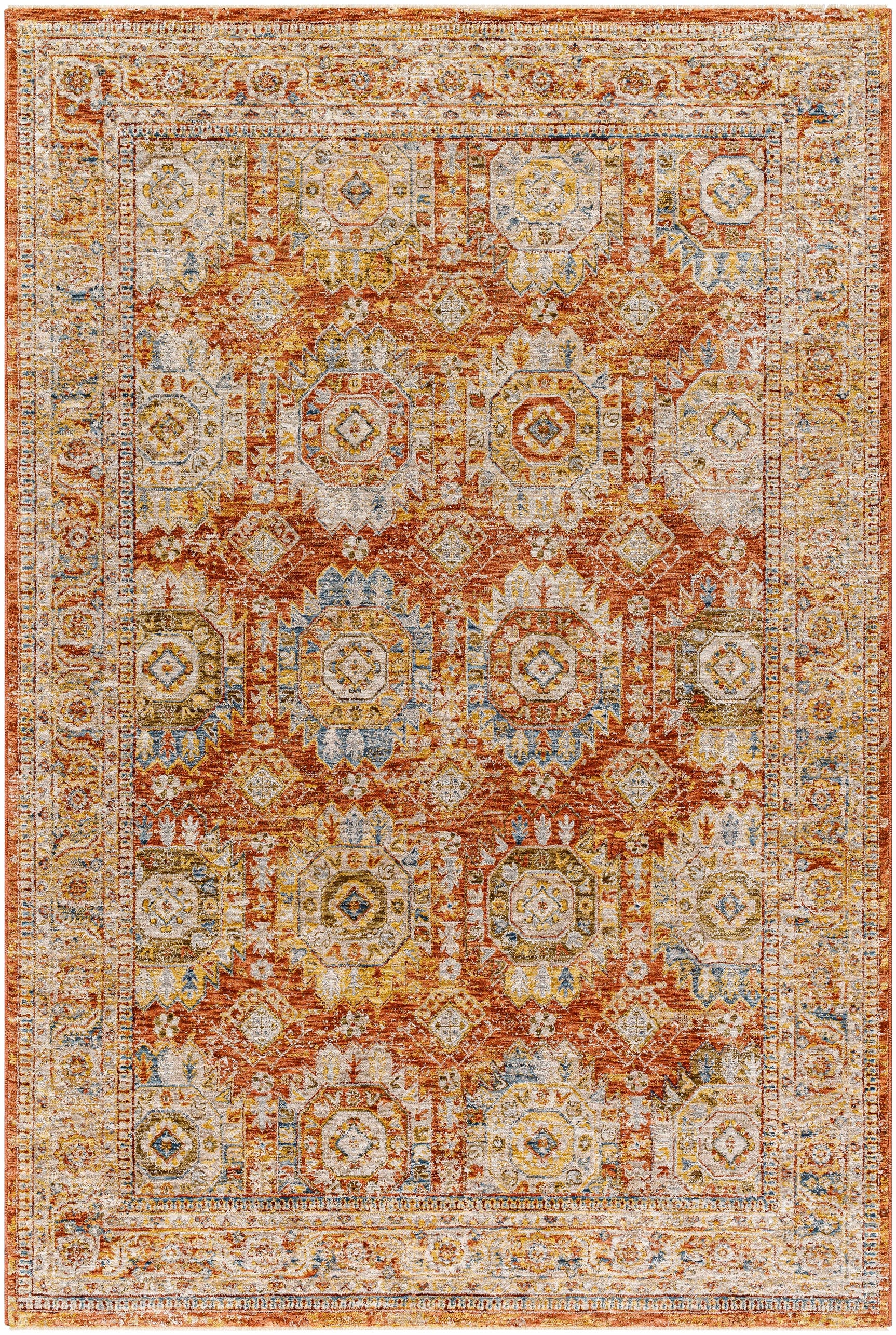Crescentia Rust Area Rug - Clearance - Ornate Home
