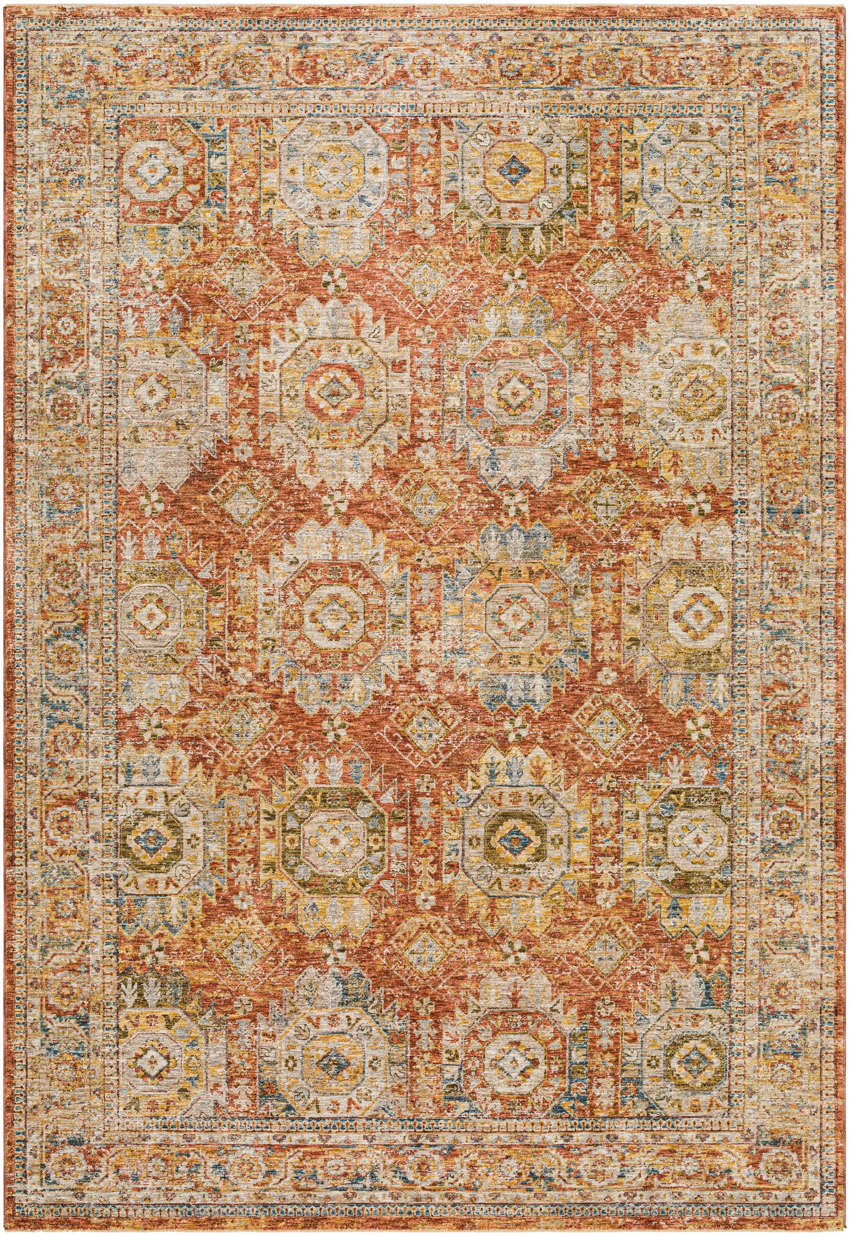 Crescentia Rust Area Rug - Clearance - Ornate Home