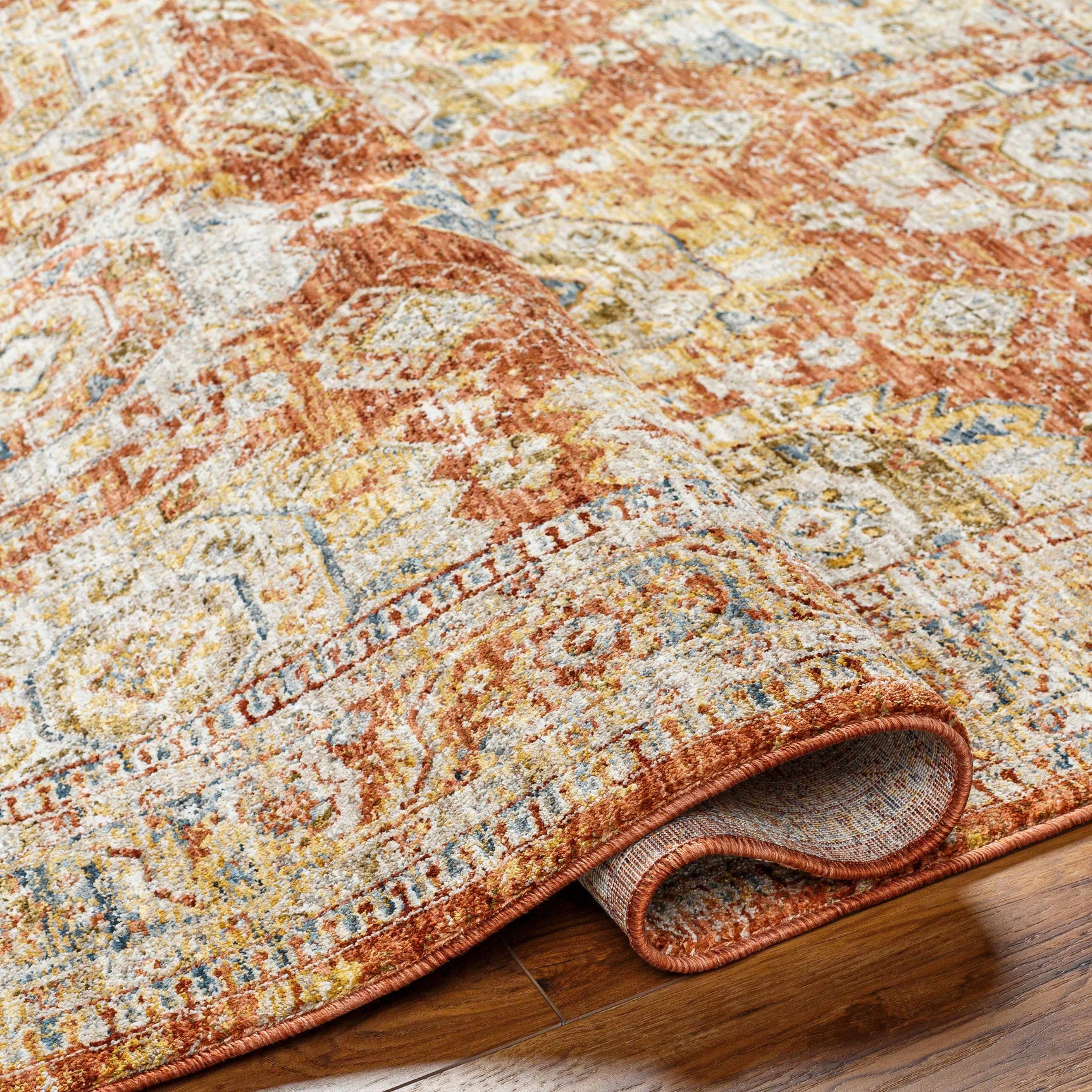 Crescentia Rust Area Rug - Clearance - Ornate Home