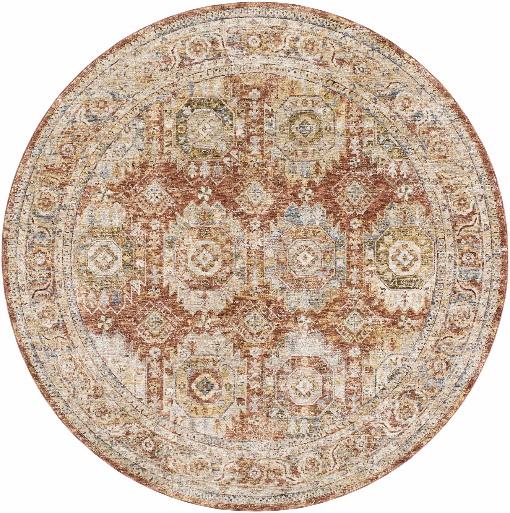 Crescentia Rust Area Rug - Clearance - Ornate Home