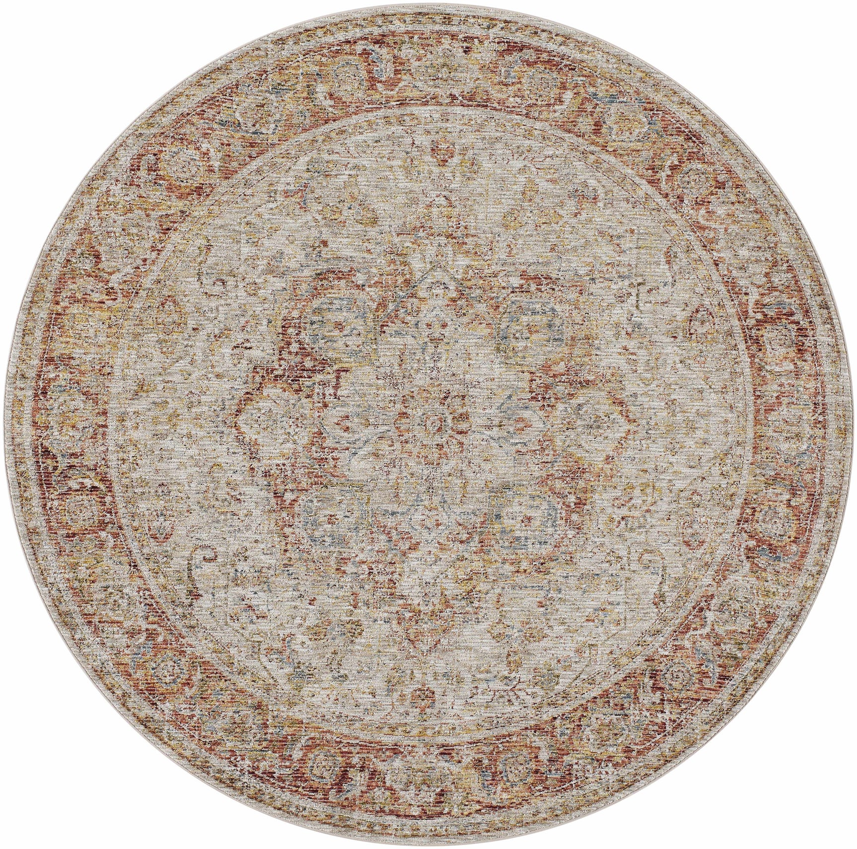 Cress Rust Rich Textured Traditional Rug - Ornate Home