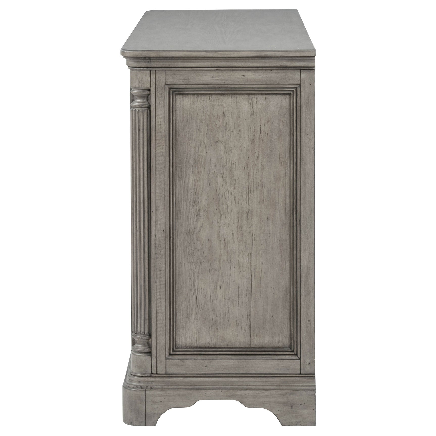 Cresswell Weathered Taupe 2-door 3-drawer Wine Storage Buffet - Ornate Home